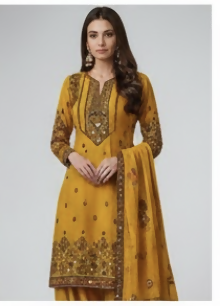 Aanya Sarees yellow suit - Suits